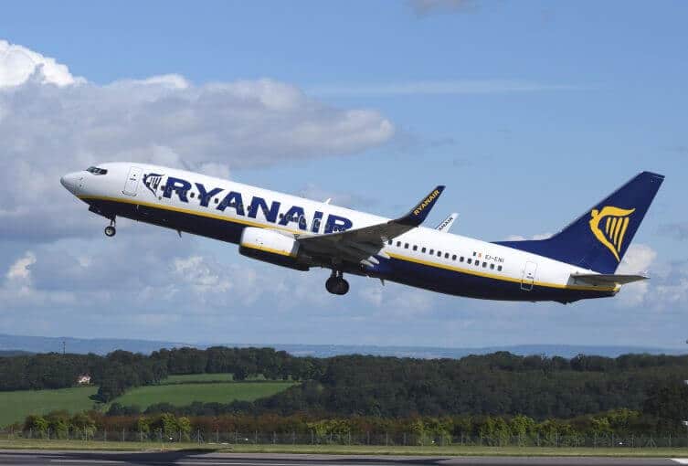 Un aereo di Ryanair