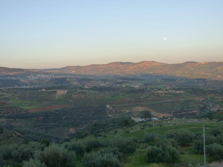 Paesaggio sulle colline di Jerash