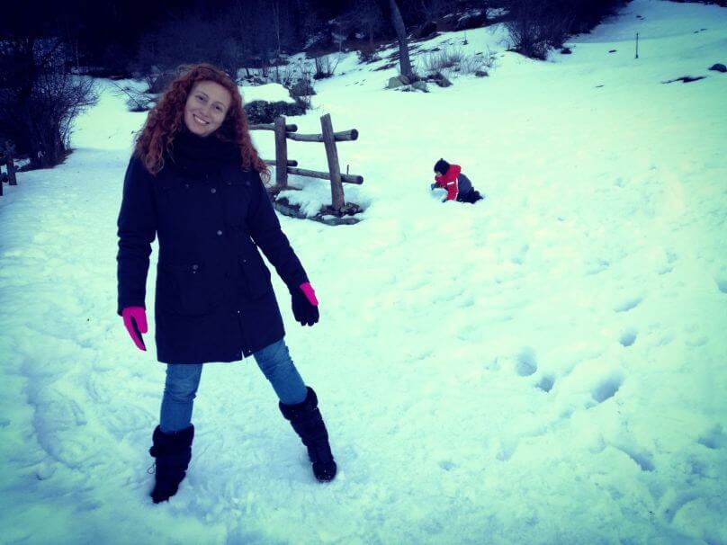 Cinzia sulla neve